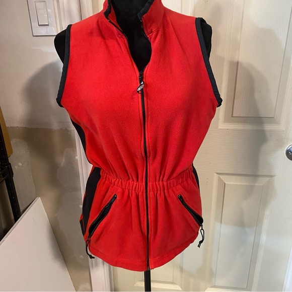 The North Face Jackets & Blazers - The North Face Vest Women's Red Sleeveless zip front zip pockets cinch waist